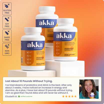 AKKA Akkermansia Probiotic, Liver Cleanse, Detox & Repair, Non-GMO, 60 Caps