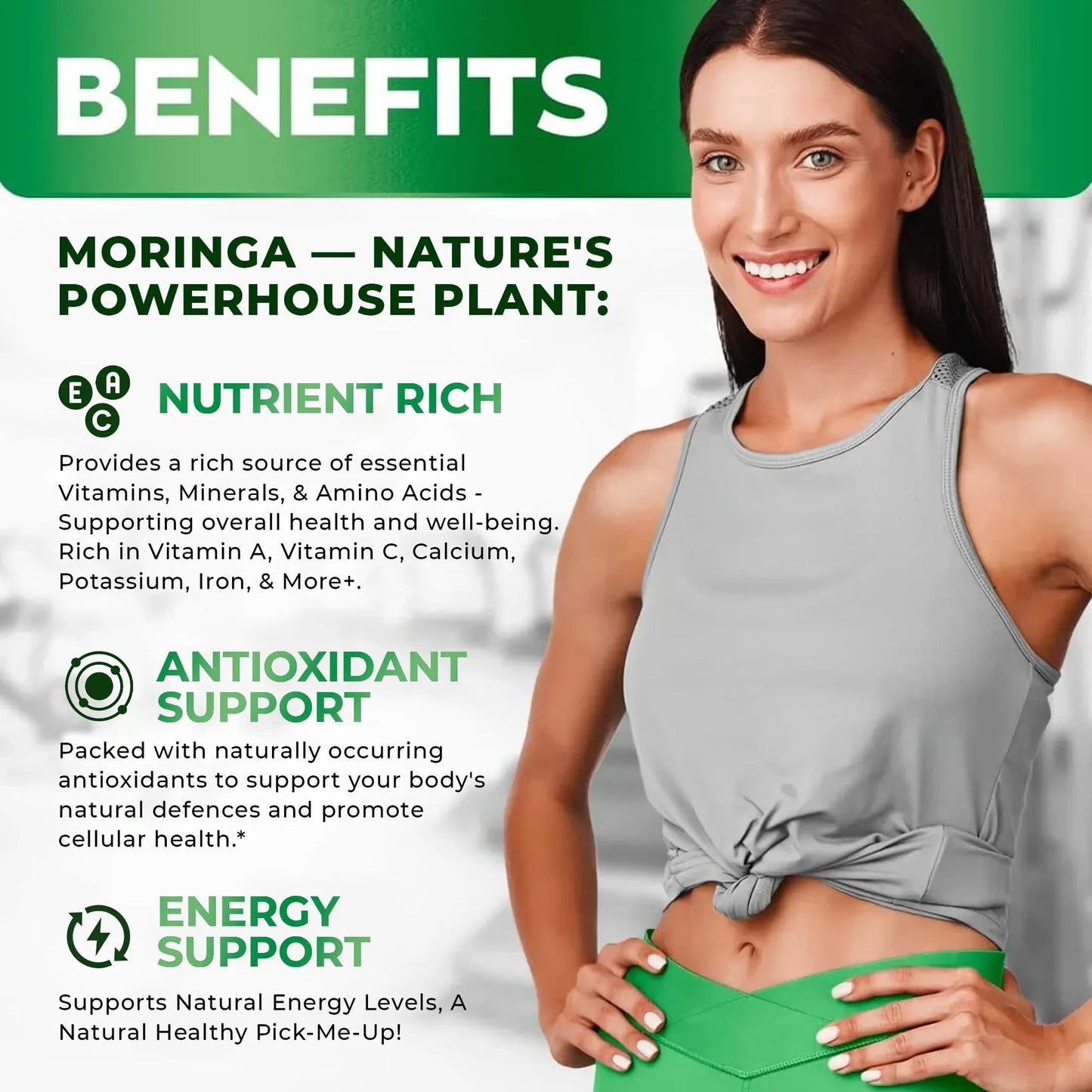 Rosabella Moringa+ – Daily Moringa Leaf Supplement, 60 Capsules