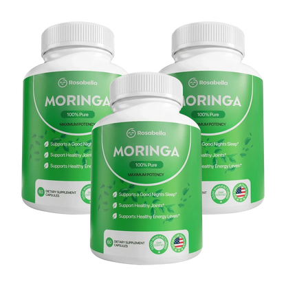 Rosabella Moringa+ – Daily Moringa Leaf Supplement, 60 Capsules
